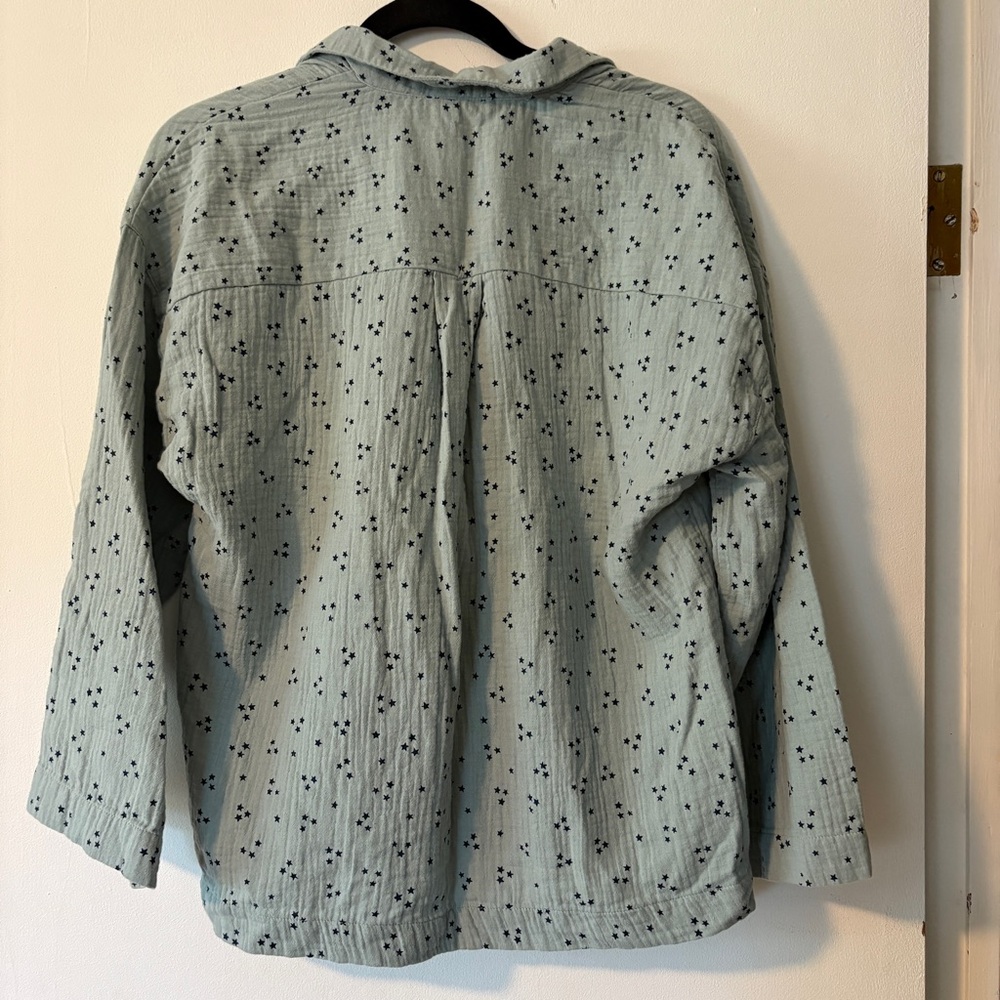 Madewell Lightestspun Pajama Shirt in Night Stars Medium 100% Cotton - Picture 6 of 11
